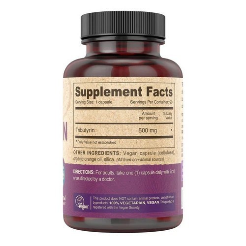 Vegan Tributyrin 90 Veg Caps 500 Mg 1-5 pack