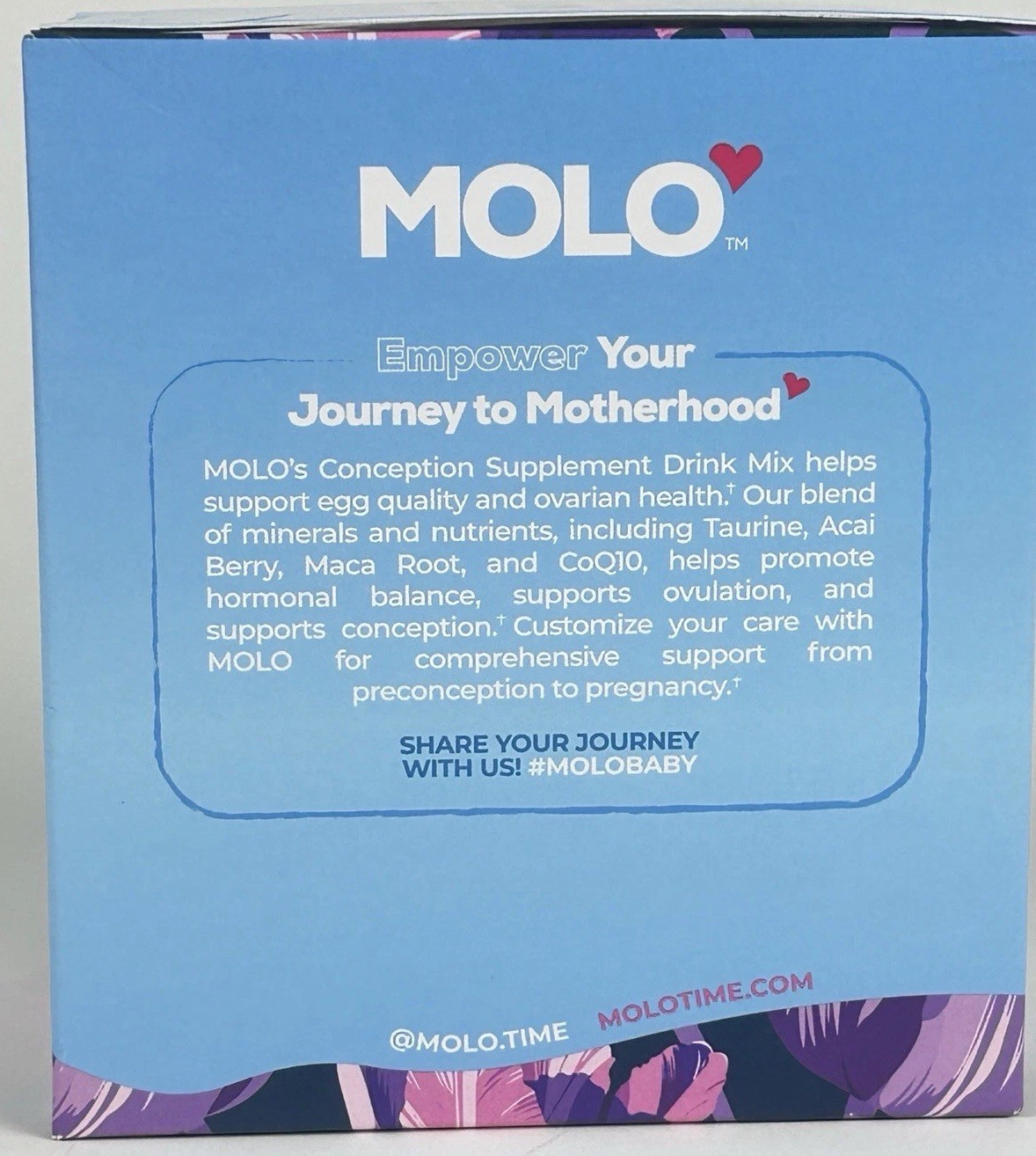 MOLO Conception Drink Mix Sweet Orange 30 Stick Packs Fertility Support