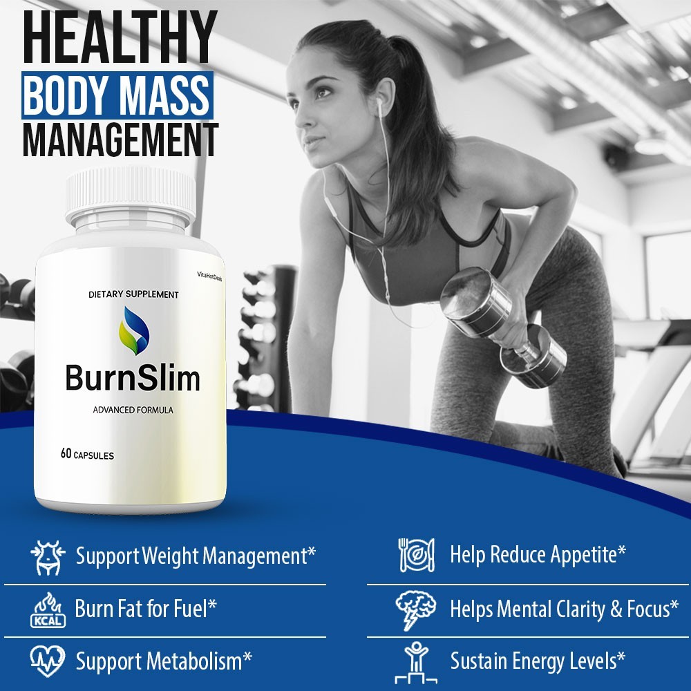 BurnSlim Capsules, Max Strength, Burn Slim Natural Supplement (3 pack)