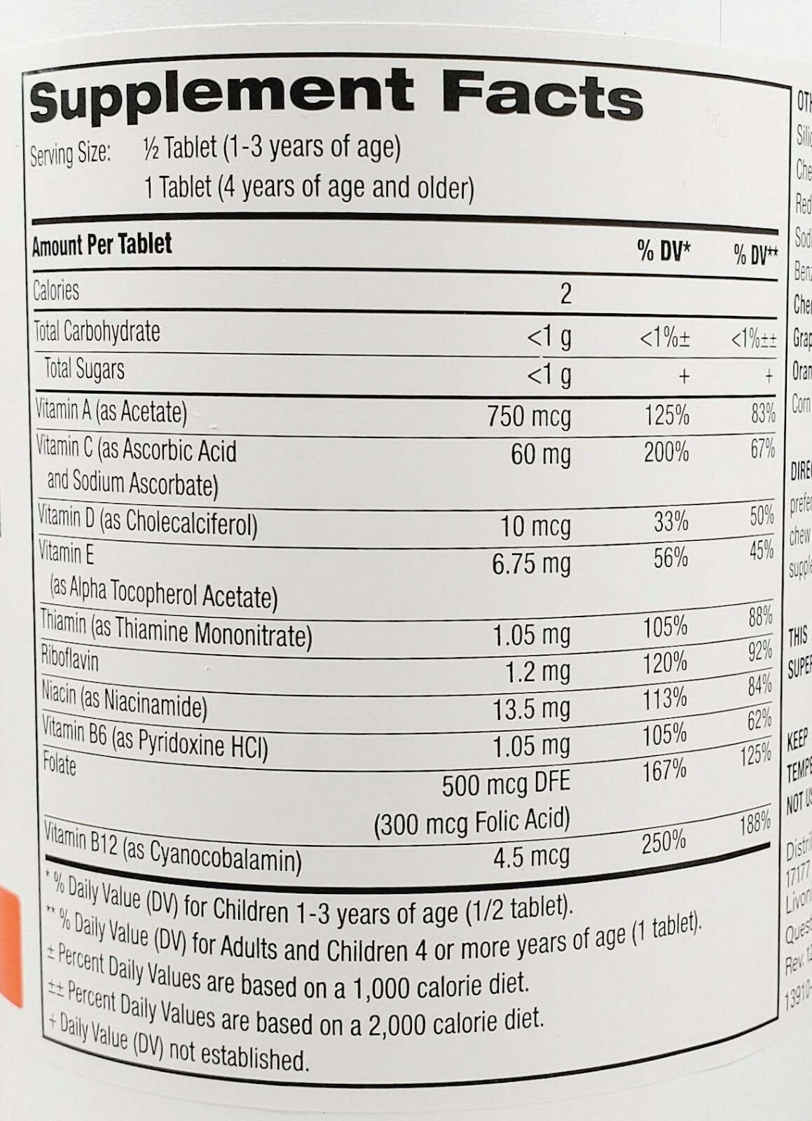Rugby Childrens Chewable Vitamins Animal Shapes (Flintstones Vites) 250ct