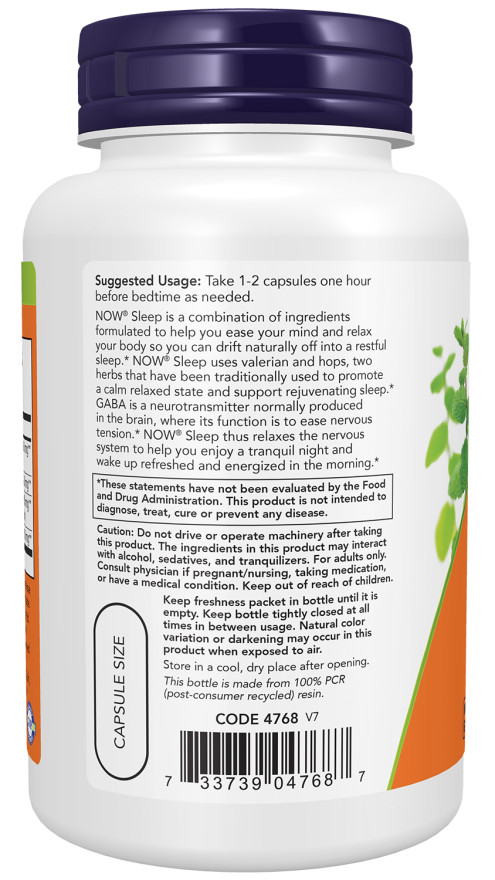 NOW FOODS Sleep Blend Valerian Root 90 Veg Caps 06/28EXP