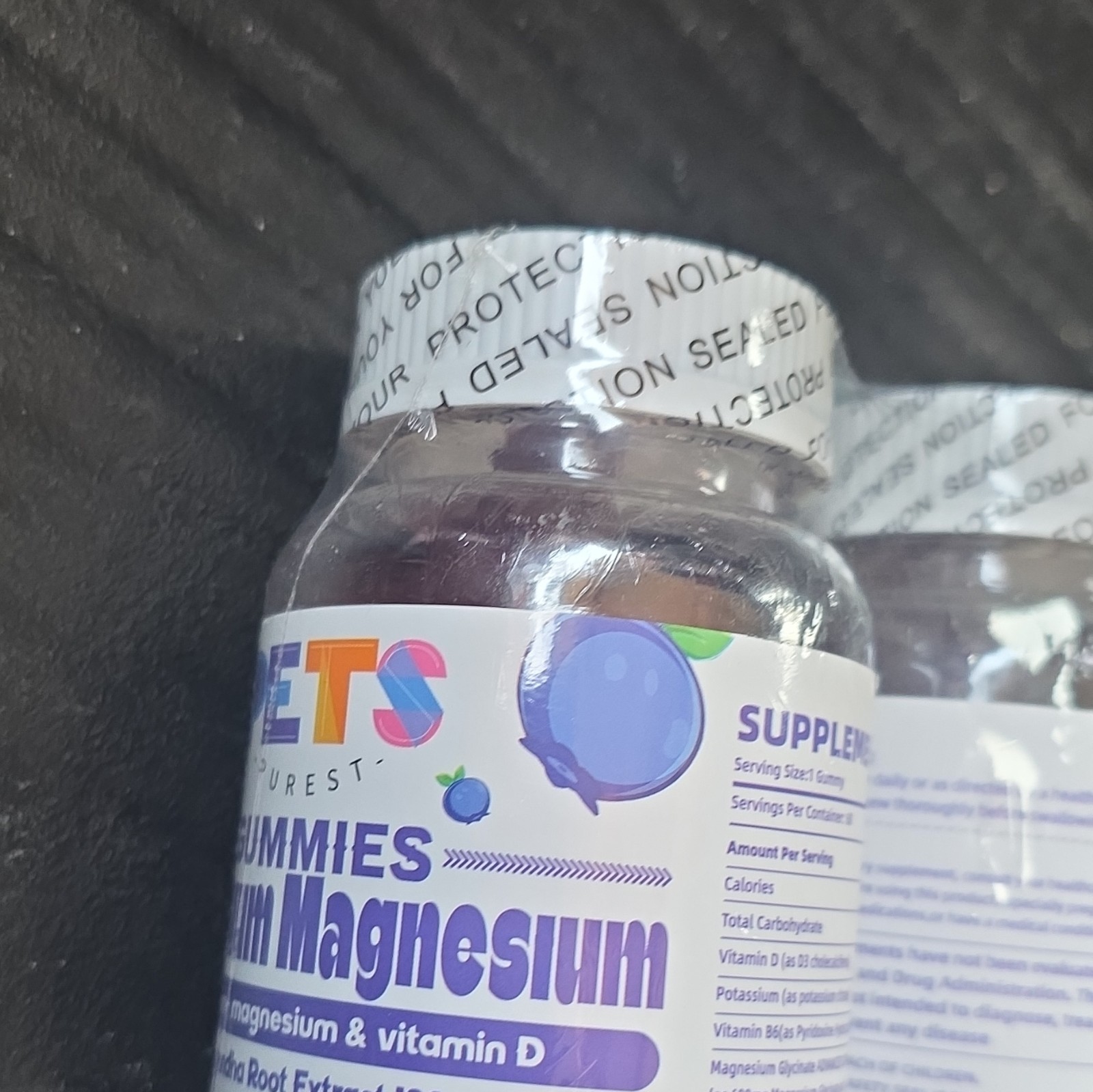 2 Pack Potassium Magnesium Gummies with Potassium Ctrate 200 mg, Magnesium…
