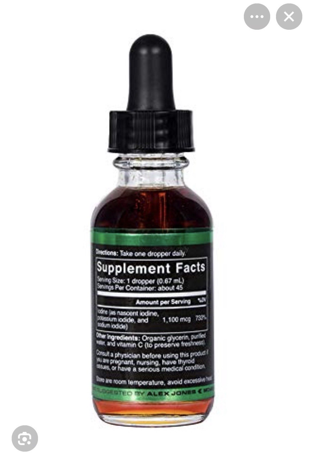 NEW InfoWars Life Survival Shield X3 iodine (1 fl oz) Sealed RARE Find