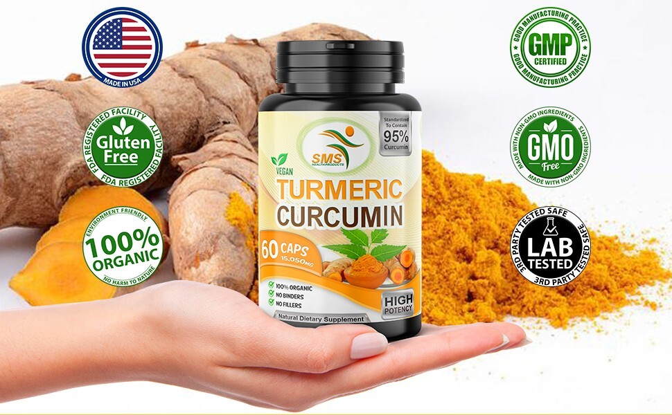 TUMERIC 3000 Mg DAILY TURMERIC MAX Potency CURCUMIN 95% PILLS With Black Pepper