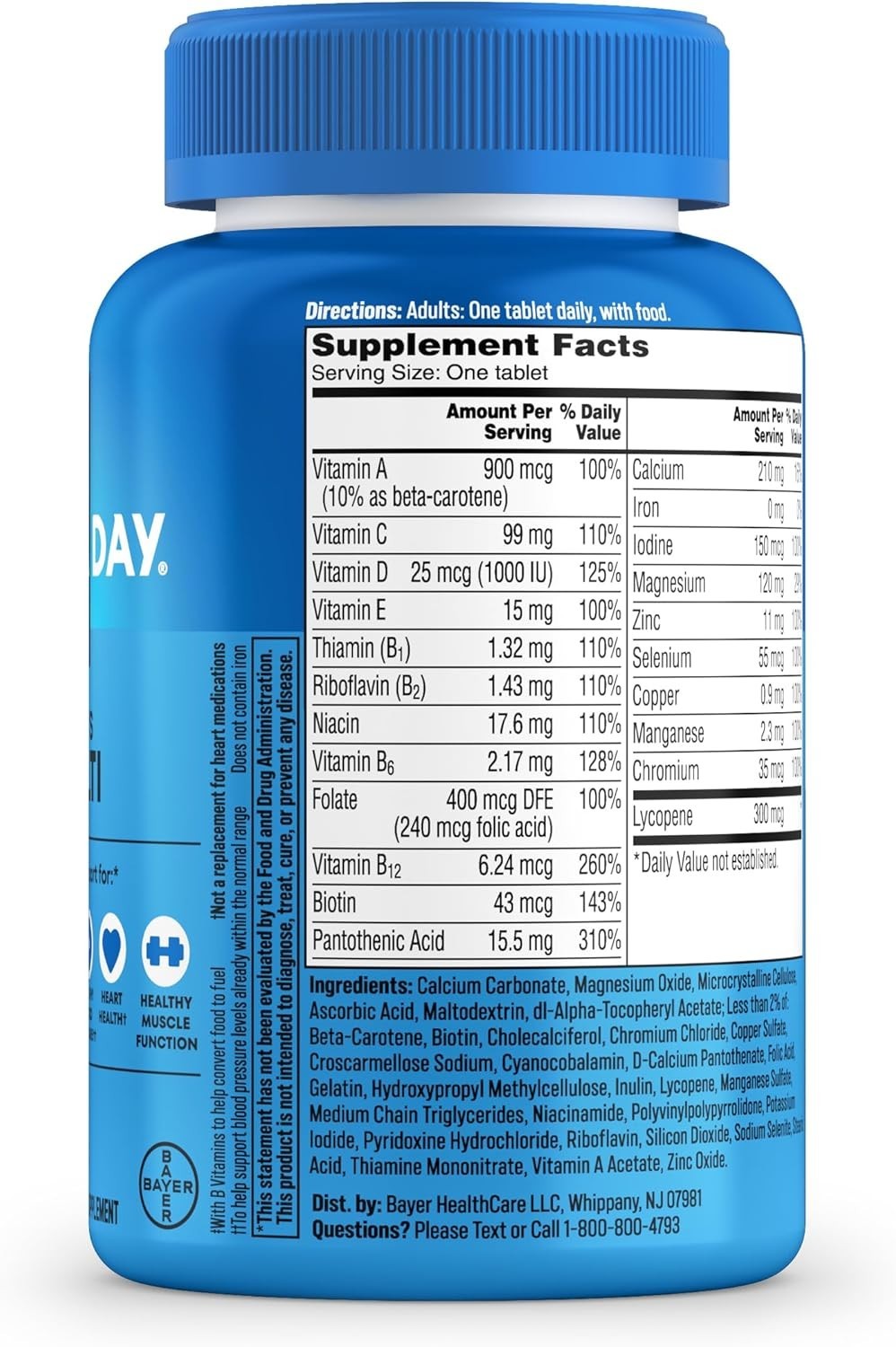 One A Day Mens Multivitamin 200 Tablets Vitamin D Zinc B Vitamins Energy Support