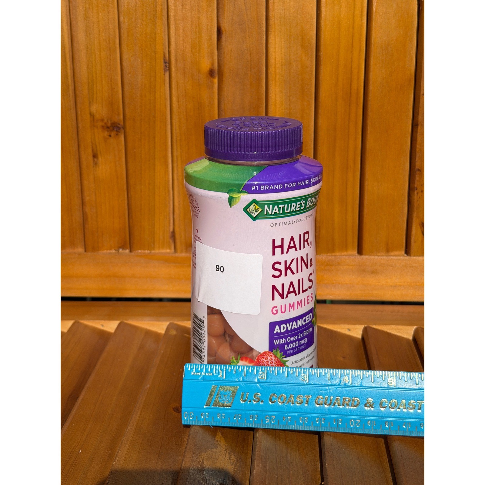 Natures Bounty Advanced Hair Skin and Nails Gummies 6000mcg Biotin 200 Count
