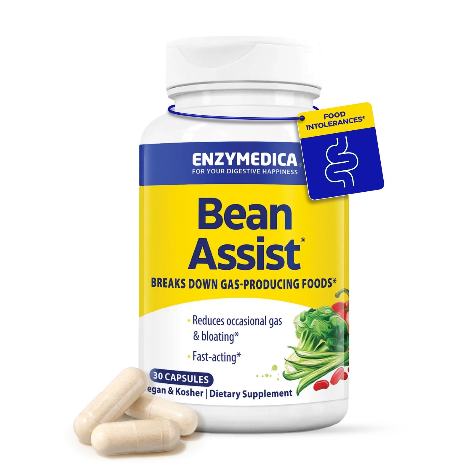 BeanAssist – Digestive Enzyme Supplement for Women & Men, Alpha Galactosidase En