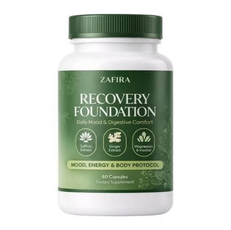 Zafira Recovery Foundation Mood & Digestive Support Capsules With Saffron Extrac