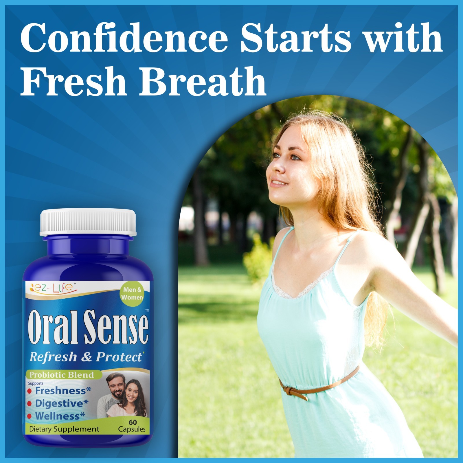 Oral Probiotics for Mouth Bad Breath for Adults & Gum Support | Fresh Breath 60c