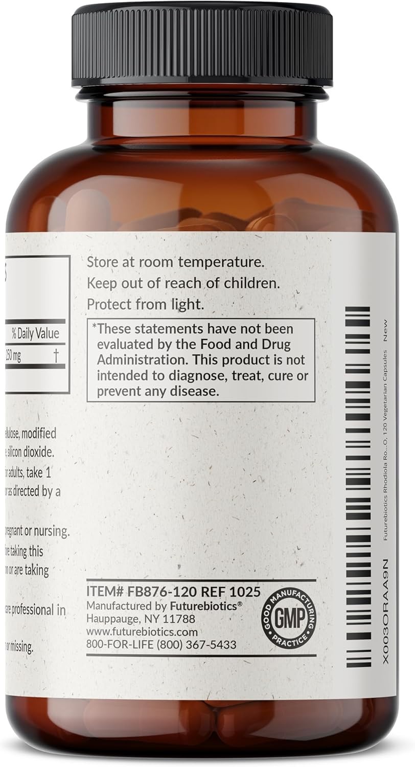 Rhodiola Rosea Powder Vegetarian Capsules – 120 Count for Energy and Brain Power