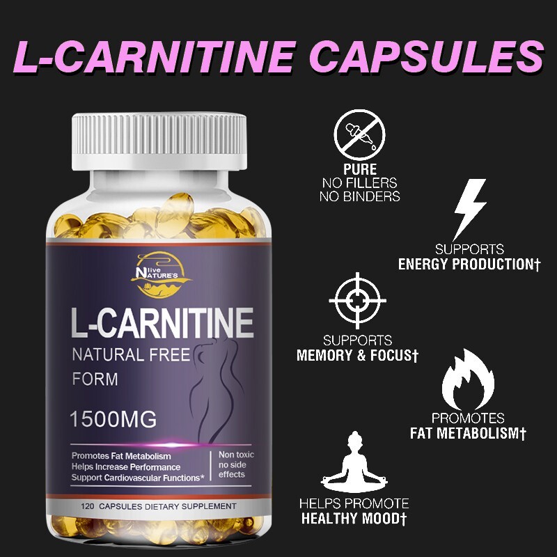 Acetyl-L-Carnitine 1500mg 120 Capsules Nervous System Health Antioxidant NON-GMO