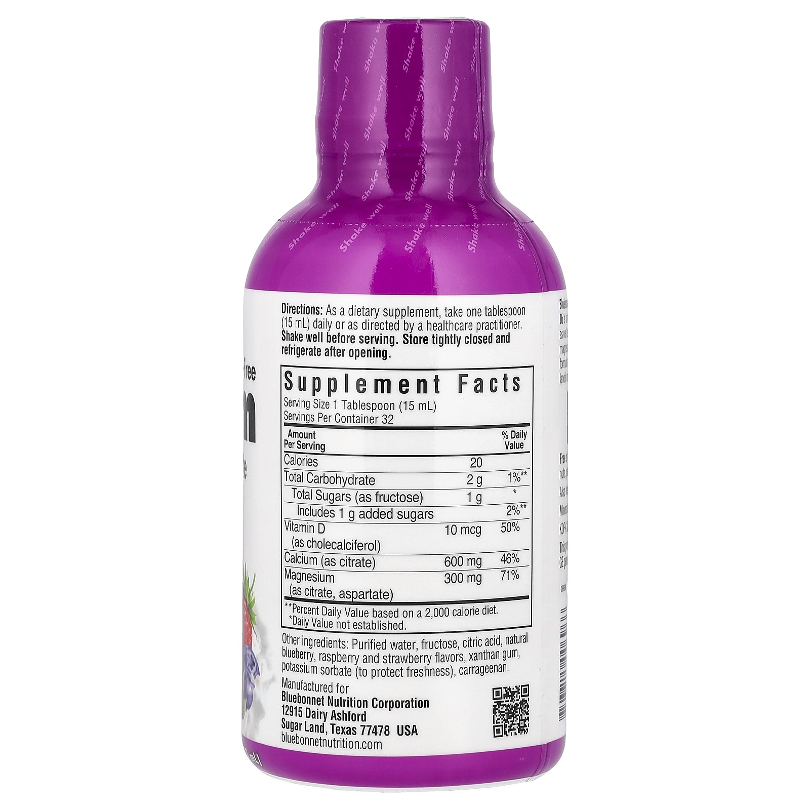 Liquid Calcium Magnesium Citrate & Vitamin D3, Mixed Berry , 16 fl oz (473 ml)