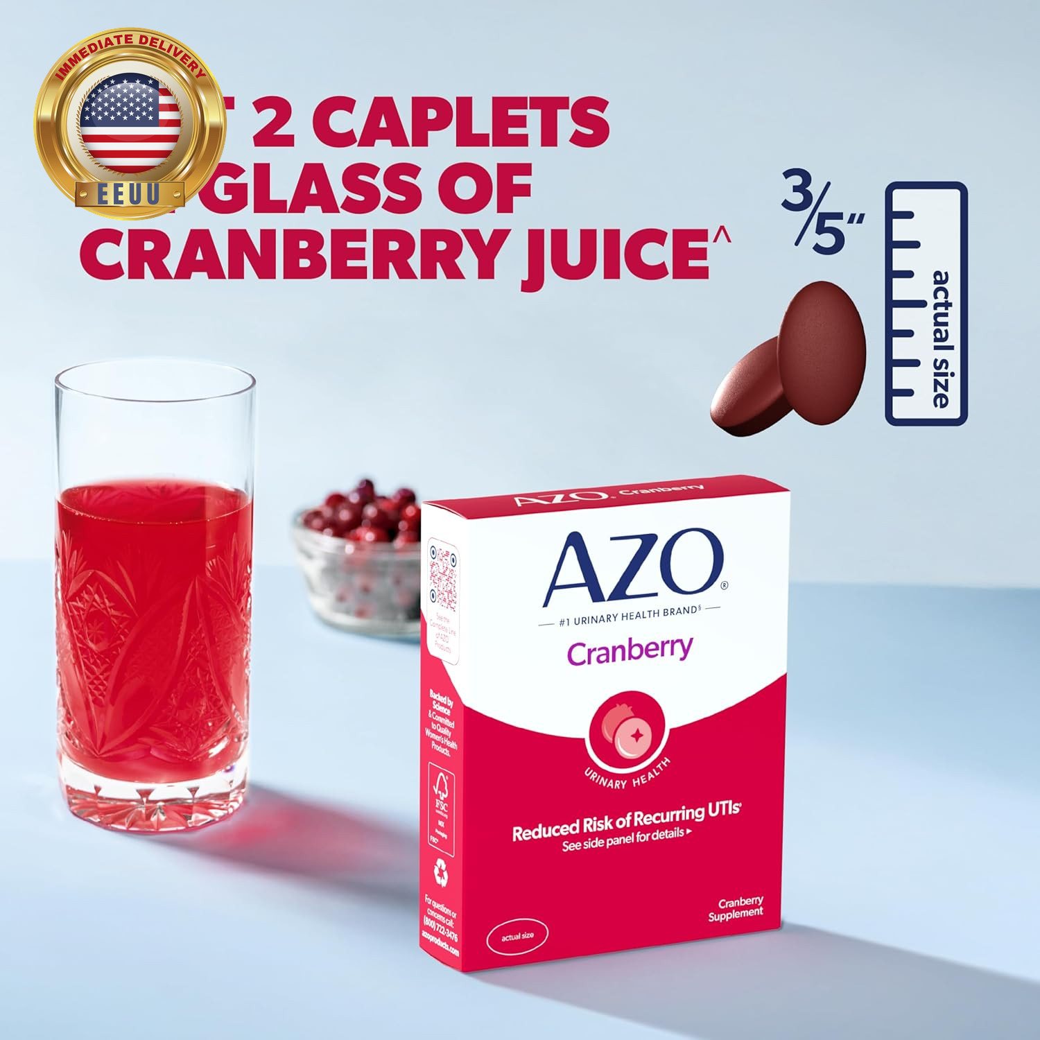 Cranberry Pills for Urinary Tract Health for Women and Men, Adult Cranberry Supp