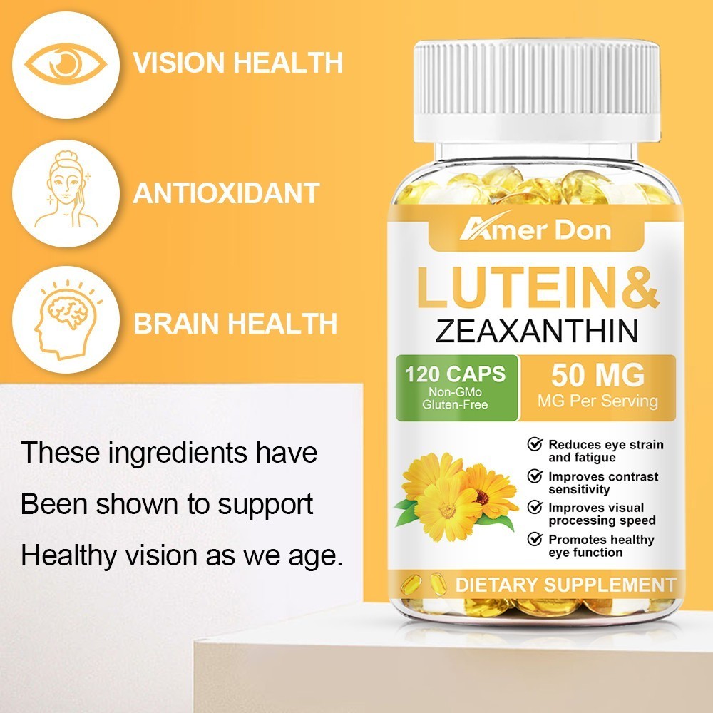 Lutein and Zeaxanthin 50 mg | 120 Softgels | Eye Health Vitamins | Vision Health
