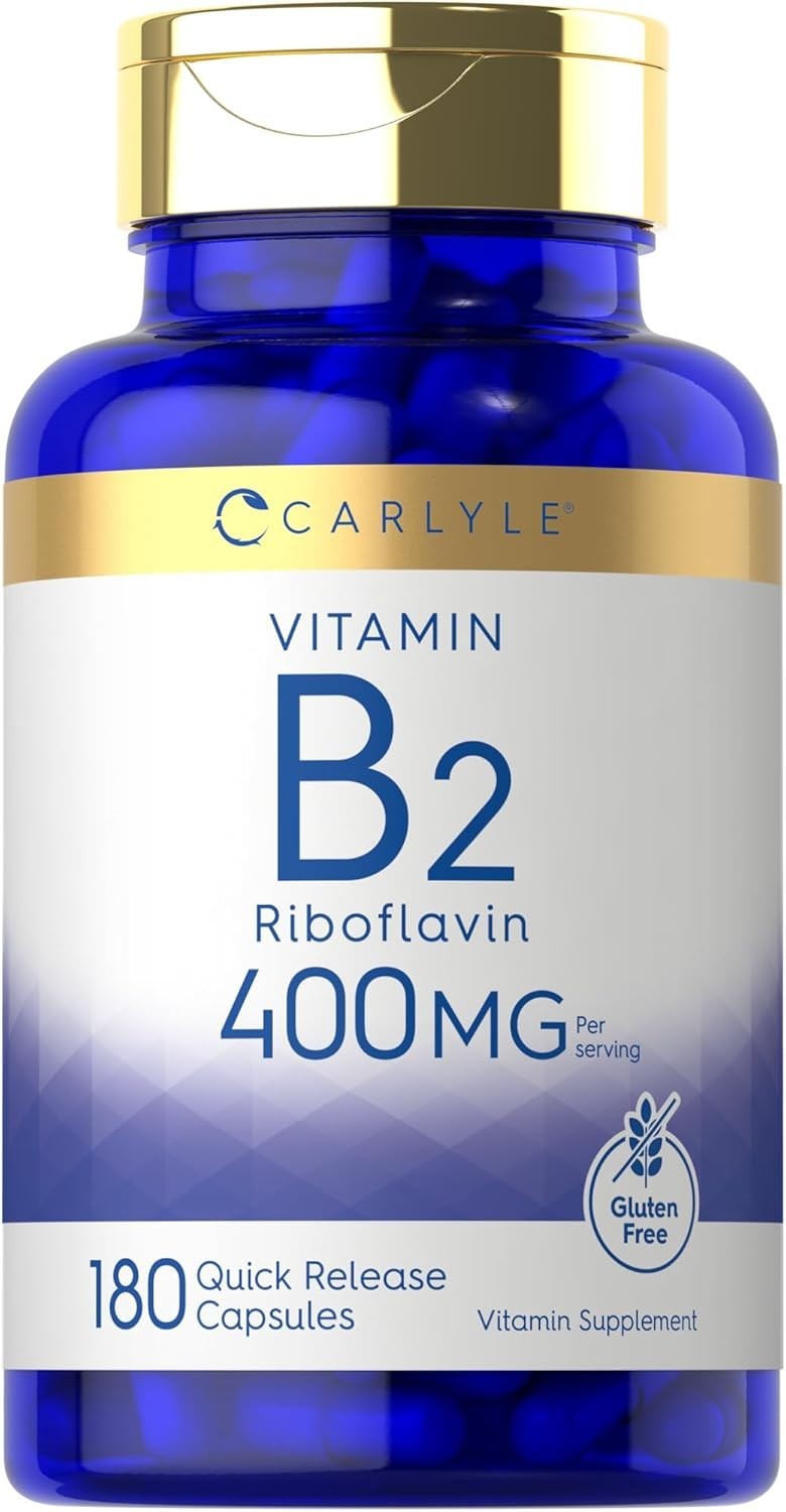 Vitamin B2 Riboflavin 400mg 180 Tablets Non GMO Gluten Free Supplement