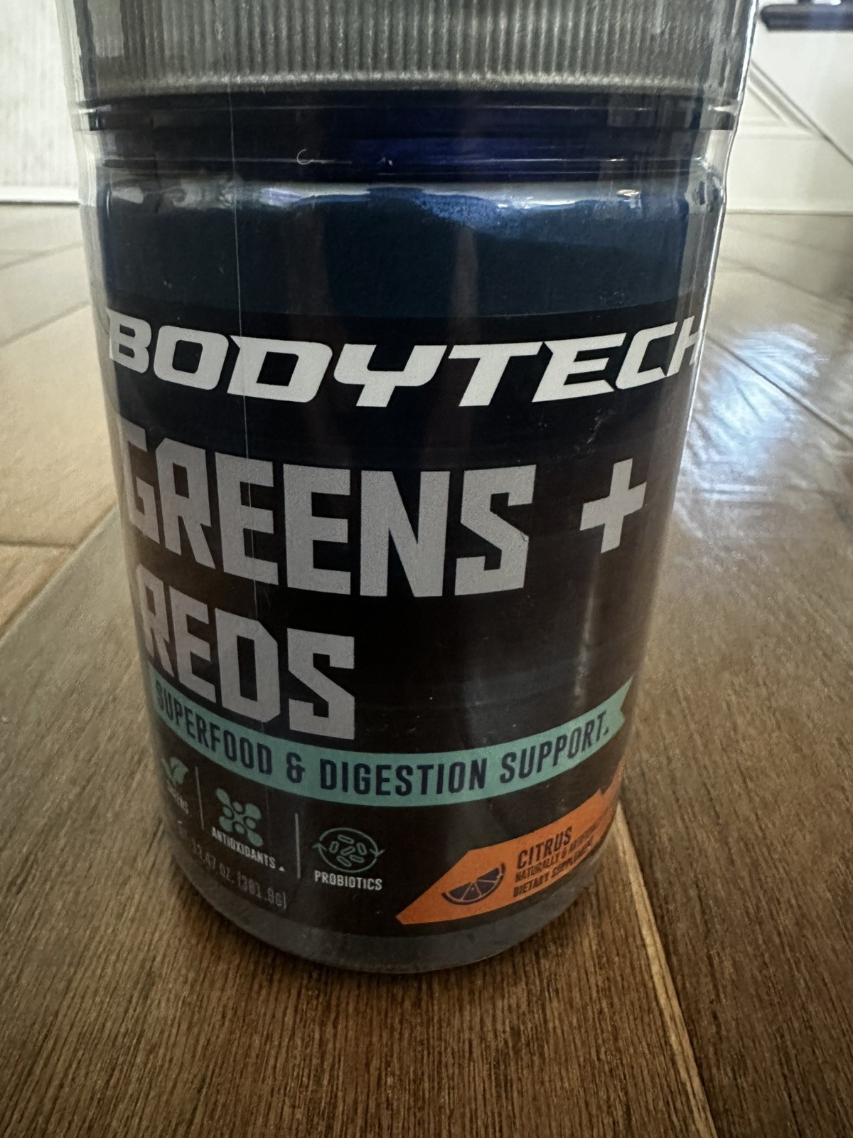 Bodytech Greens + Reds Superfood & Digestion Support 13.47 Oz 30 Servings Citrus