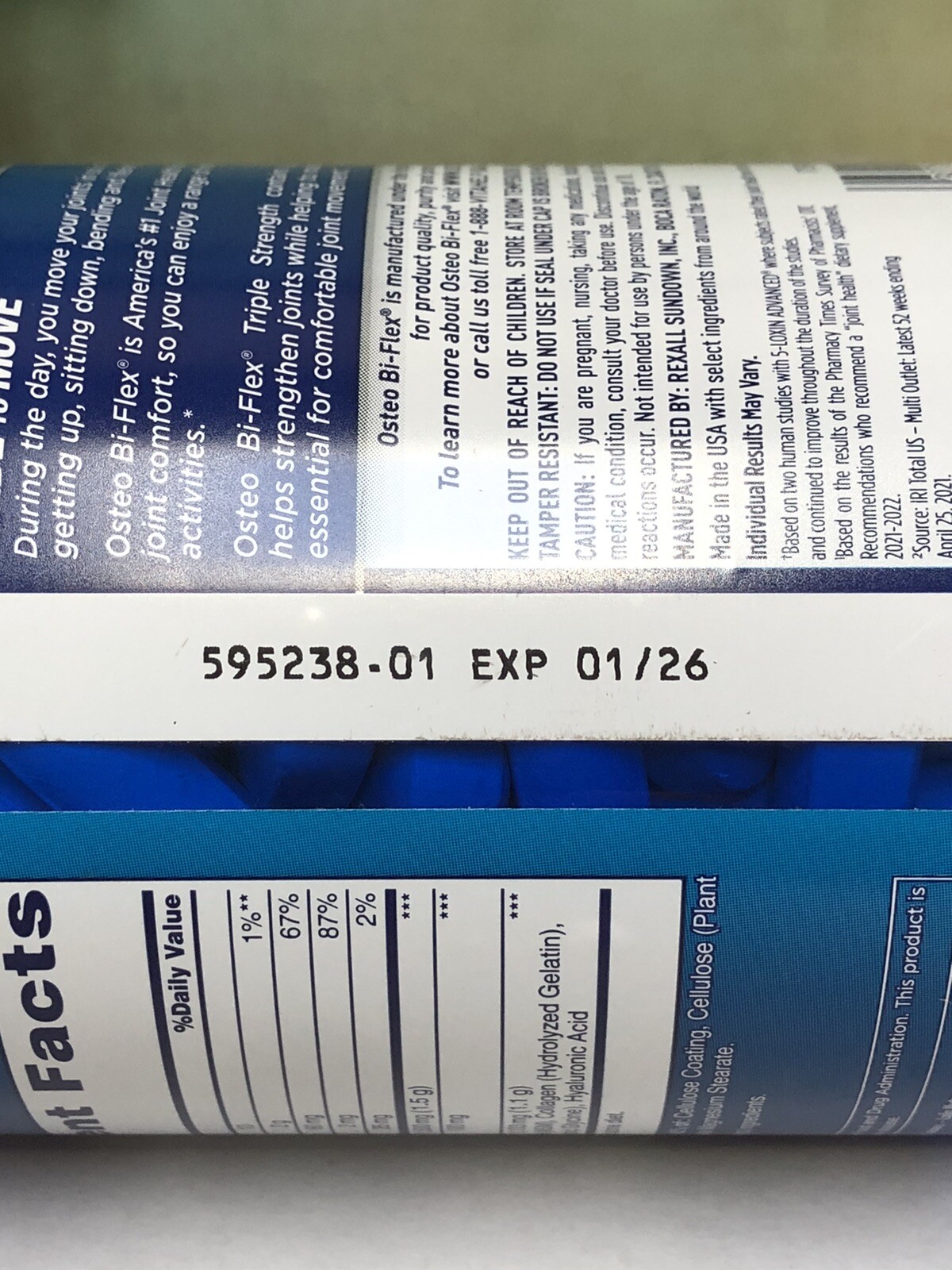 Osteo Bi-Flex Triple Strength Joint Health Supplement 200 Tabs ~ Exp 01/2026