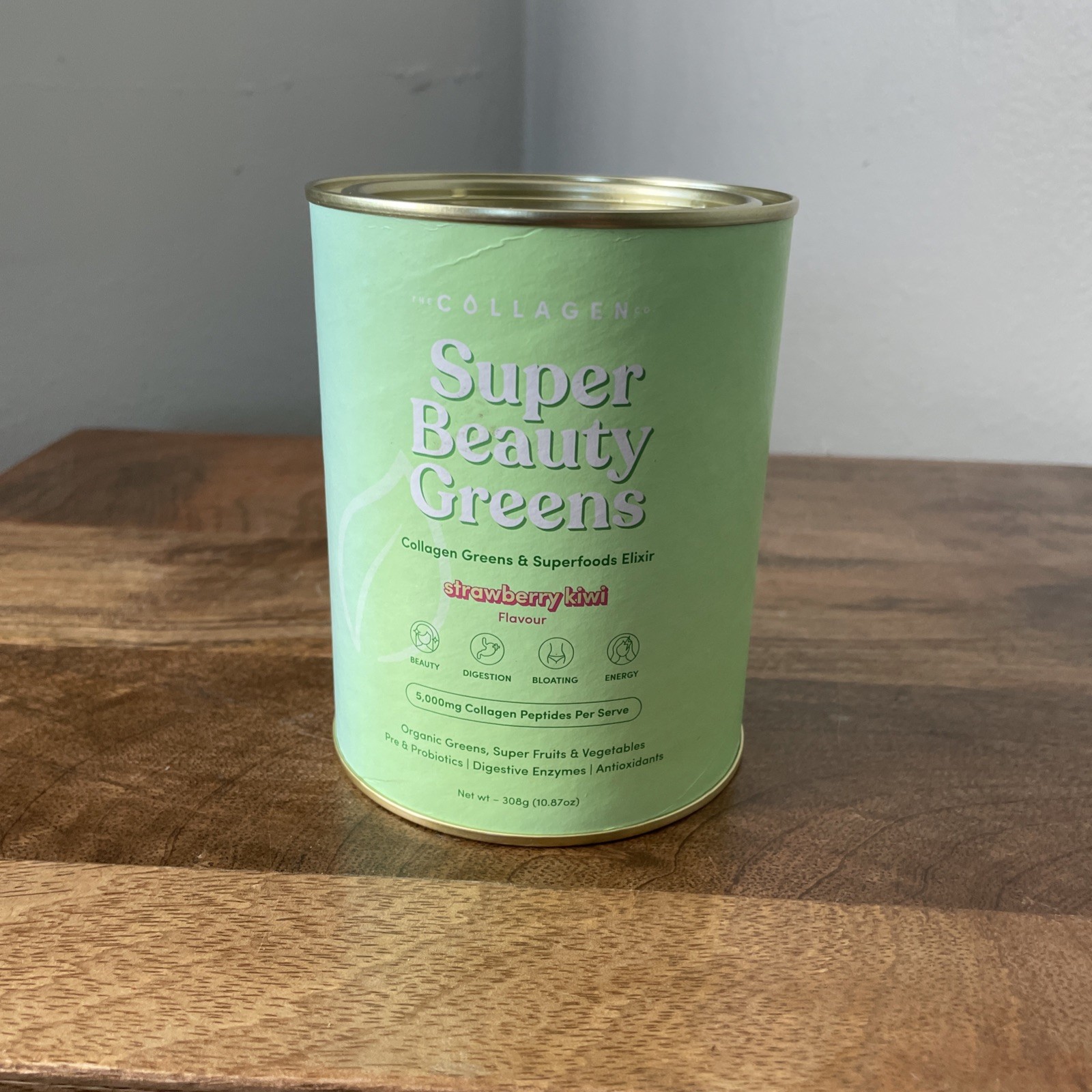 The Collagen Company Super Beauty Greens Powder Strawberry Kiwi 28 Servings