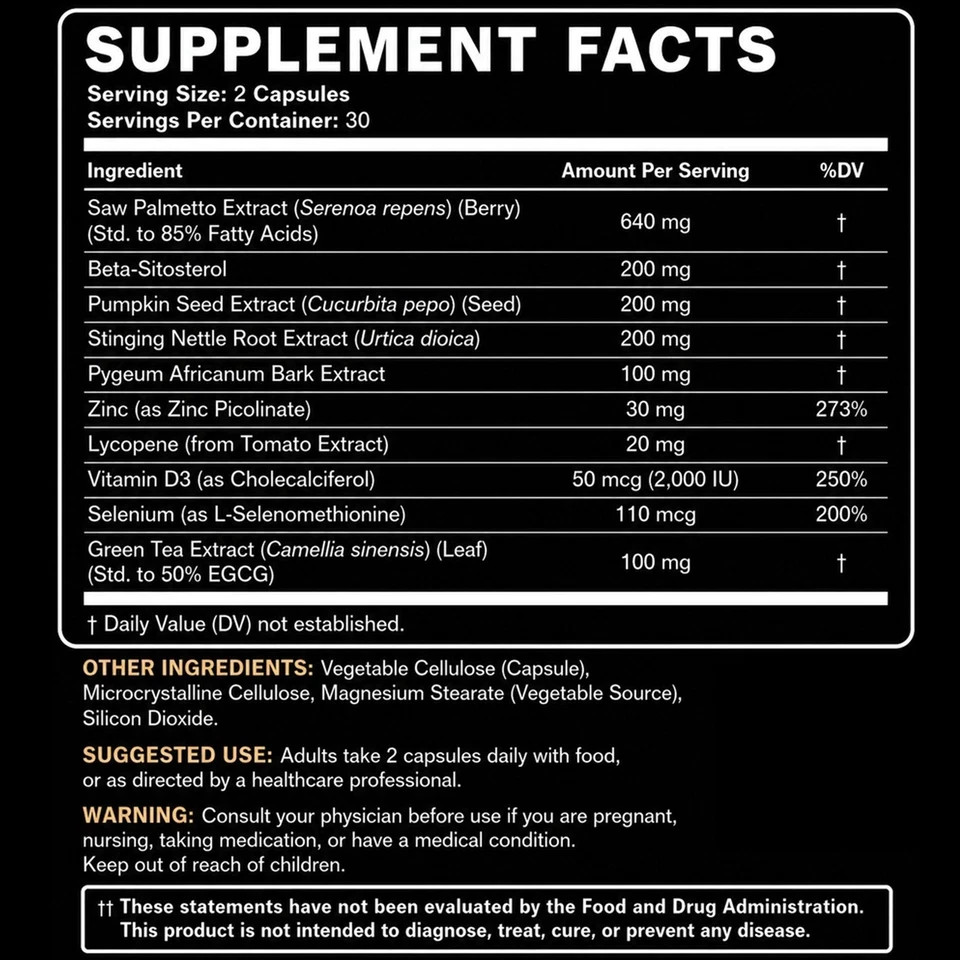 Proto Flow Capsules 60 Count Advanced Daily Wellness Supplement Free Shipping