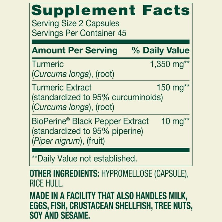 3 Pack Spring Valley Ultra Strength Turmeric Curcumin 1500 mg Capsules 90 Count