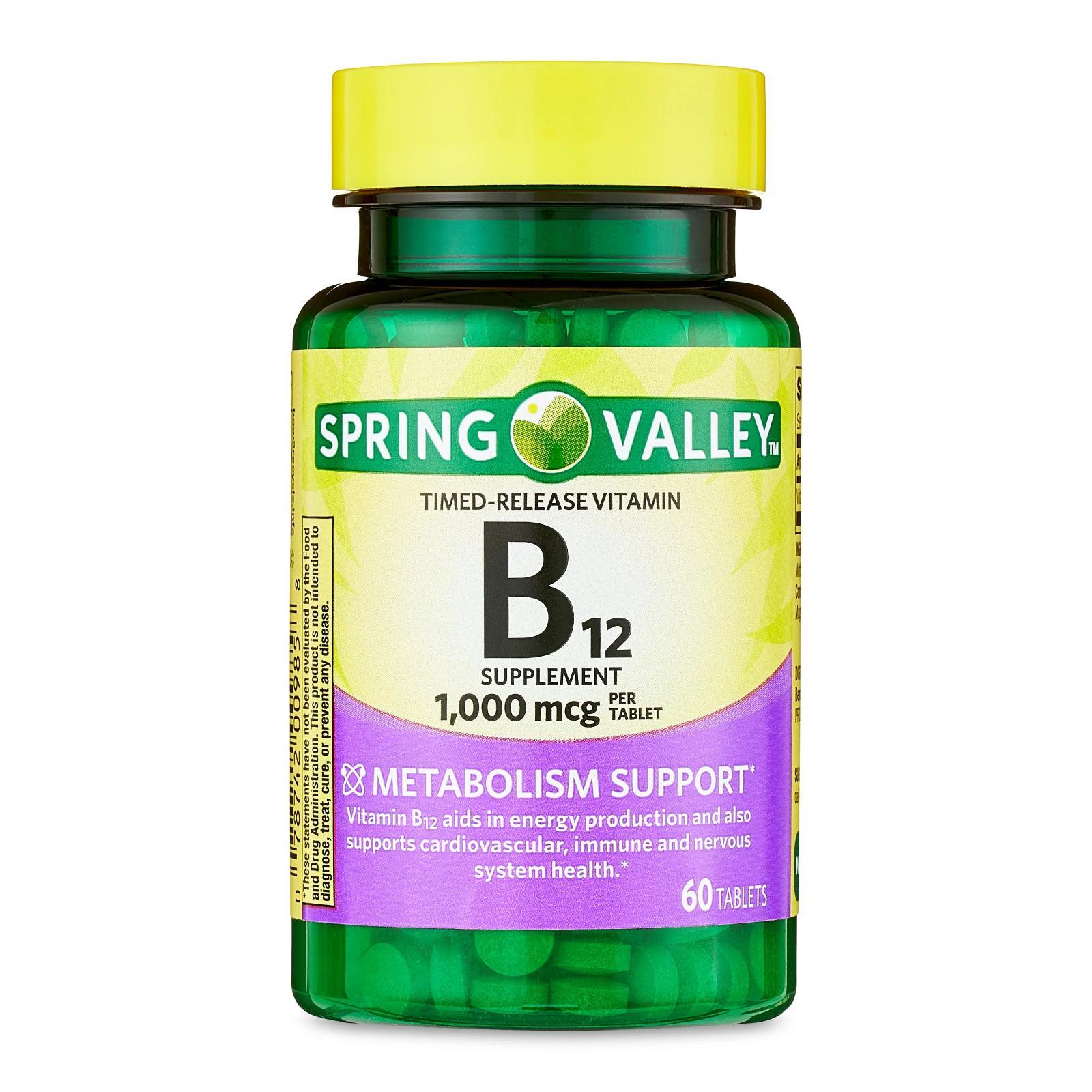 Vitamin B12 1000 Mcg Supports Heart Energy Metabolism Nervous System, 60 Tabs