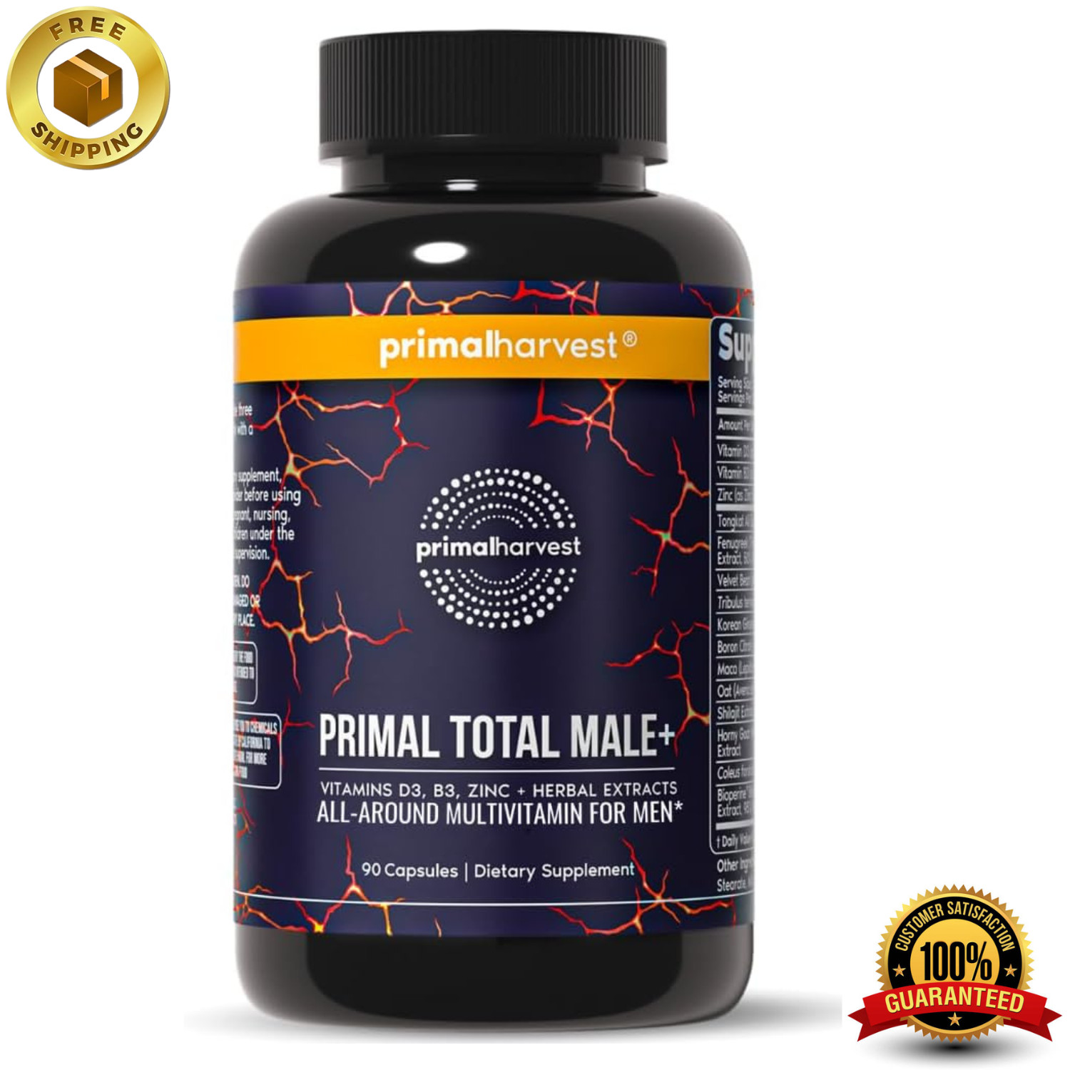 Primal Harvest Total Male+ Multivitamin for Men Vitamins – 90 Capsules BRANDED