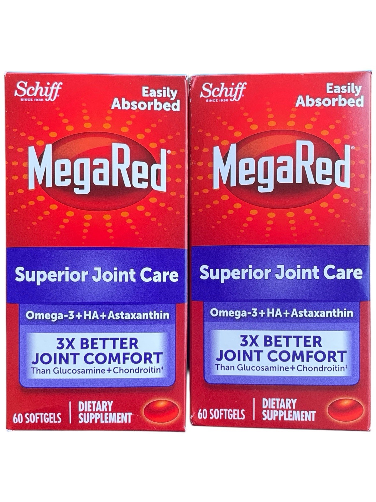 Schiff MegaRed Superior Joint Care, 60 Softgel (2-pack), Exp. 01/2027