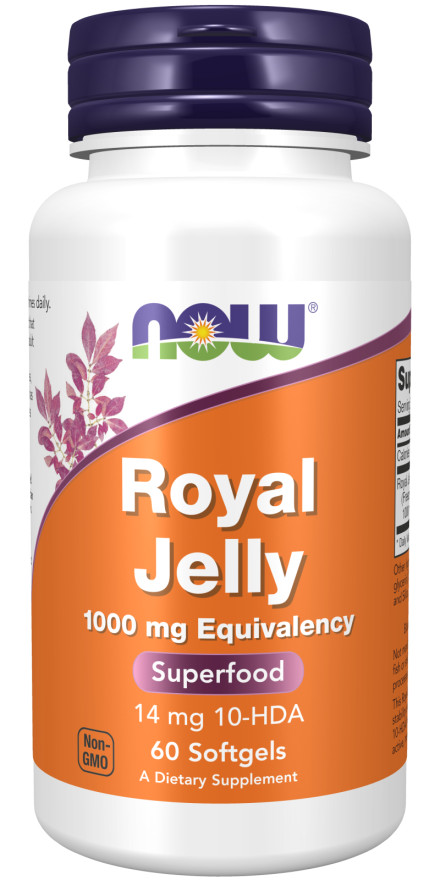 NOW Foods Honeybee Royal Jelly 1000 mg Softgels 08/25EXP 14 mg 10-HDA