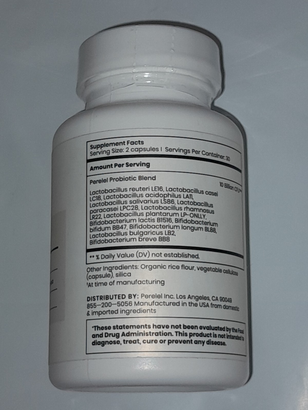NEW Perelel Daliy Probiotics Daily Supplement 60ct Exp: 10/2026