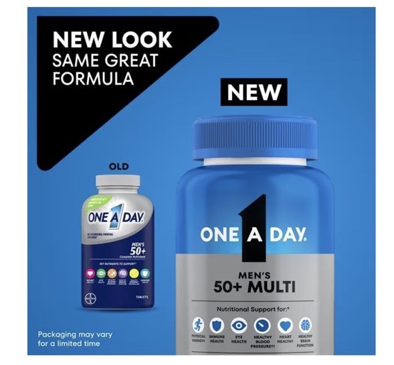 One A Day Men’s 50+ Healthy Advantage Multivitamin, Multivitamin for Men with…