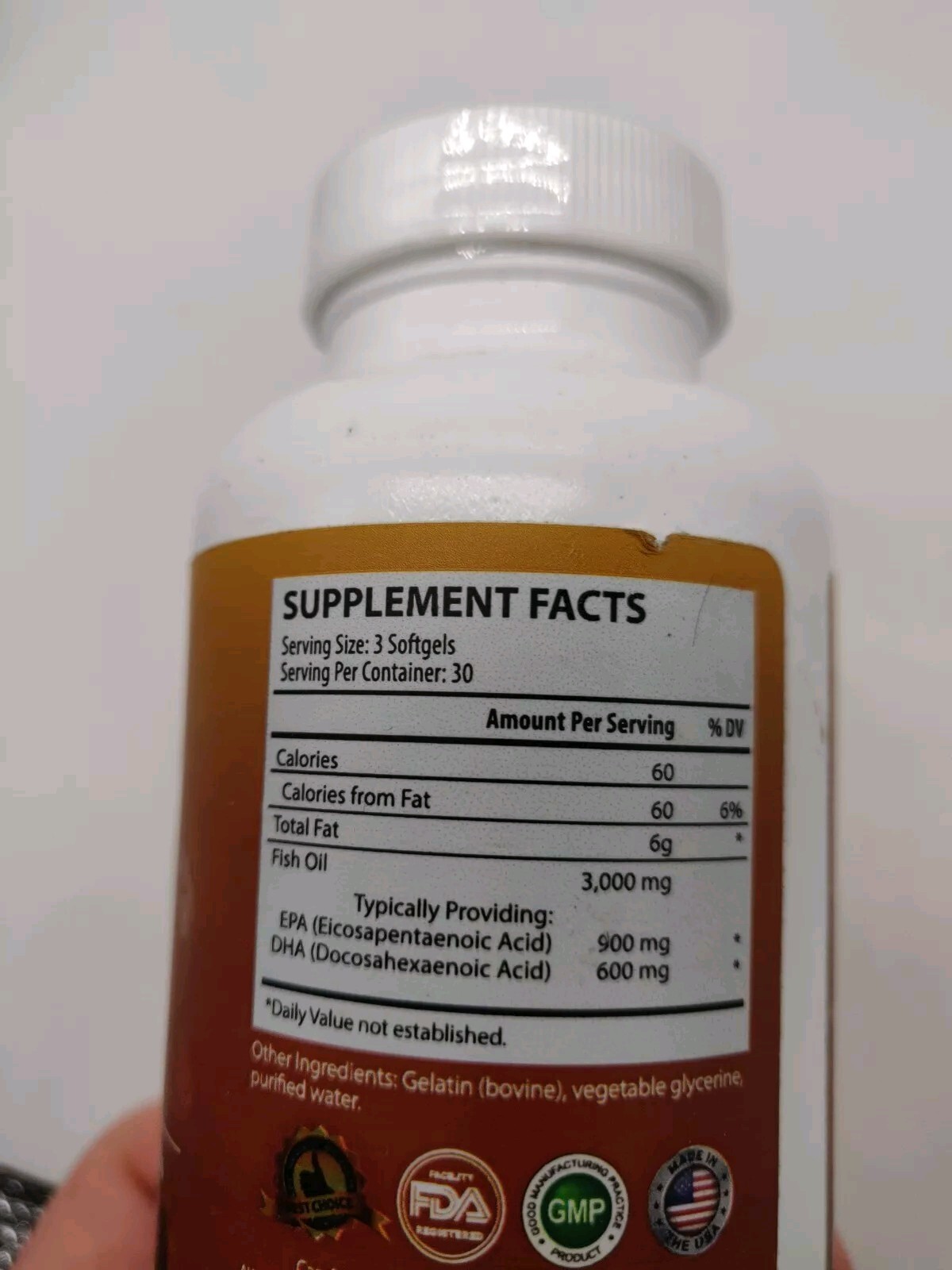 Beaver Brook Fish Oil 3,000 mg 90 Soft Gels Exp 07/2025 1,500 Omega 3