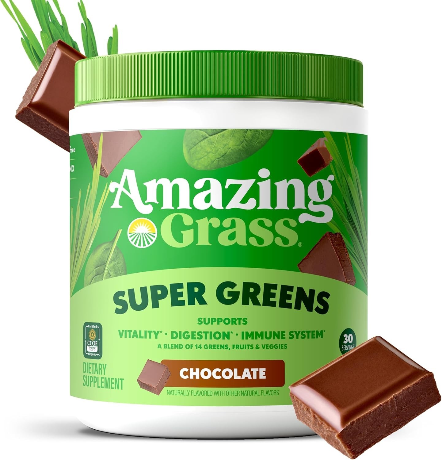 Nutrient-Dense Organic Greens Powder – Plant-Based Energy Boost, 30 Servings