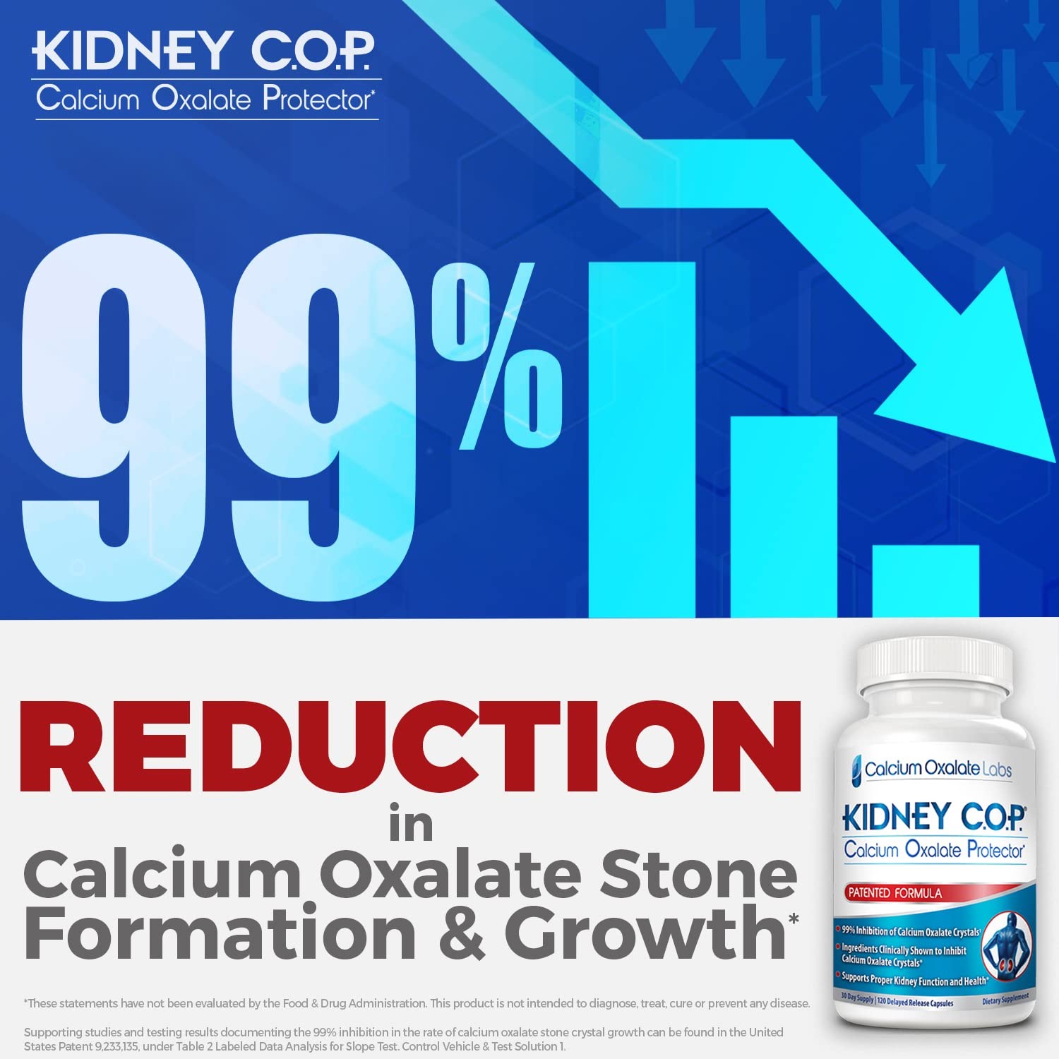 KIDNEY C.O.P. Calcium Oxalate Protector 120 Capsules, 120 Count (Pack of 1)