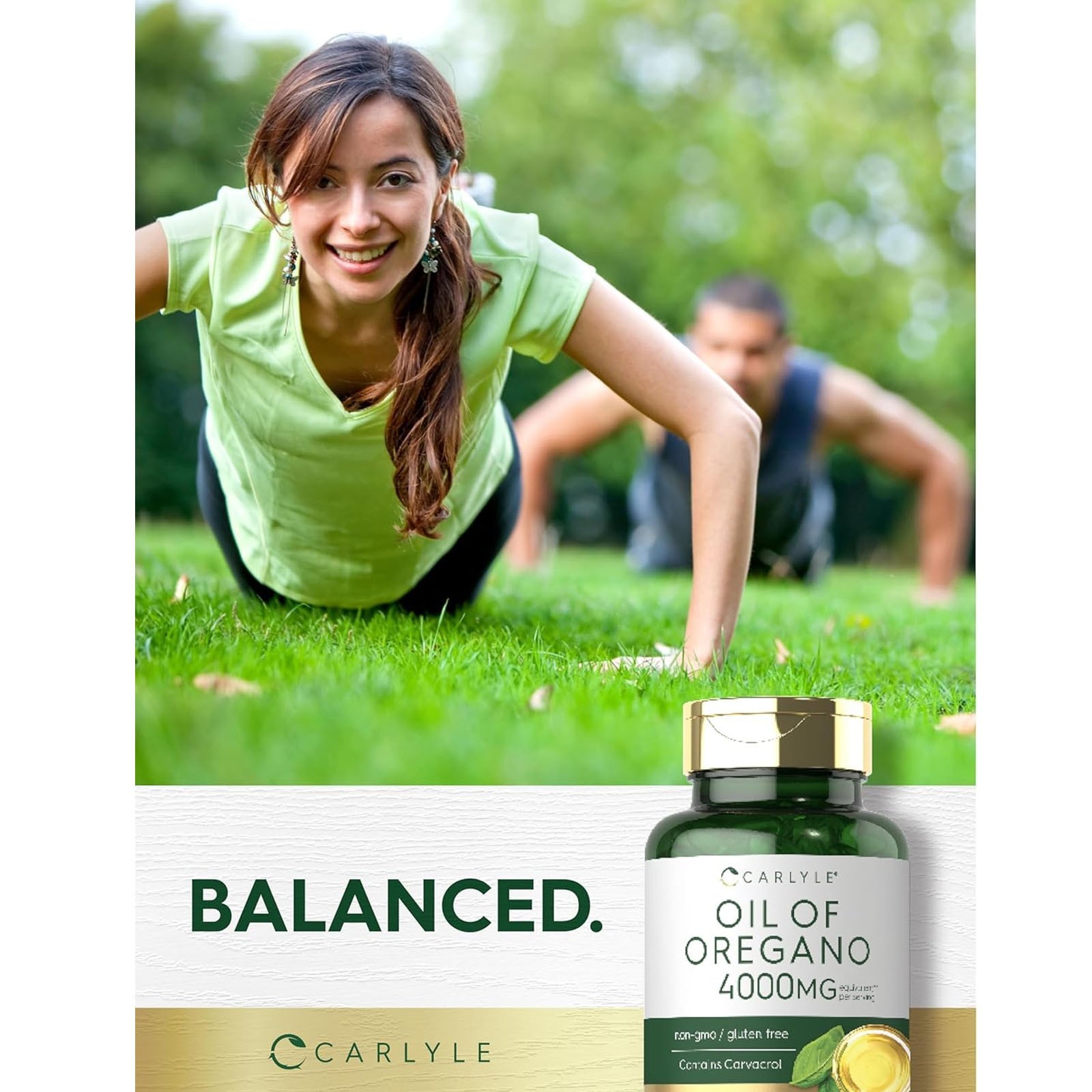 Carlyle Oregano Oil 400mg Supplement, 150 Softgels, Rich in Carvacrol, Non-GMO &
