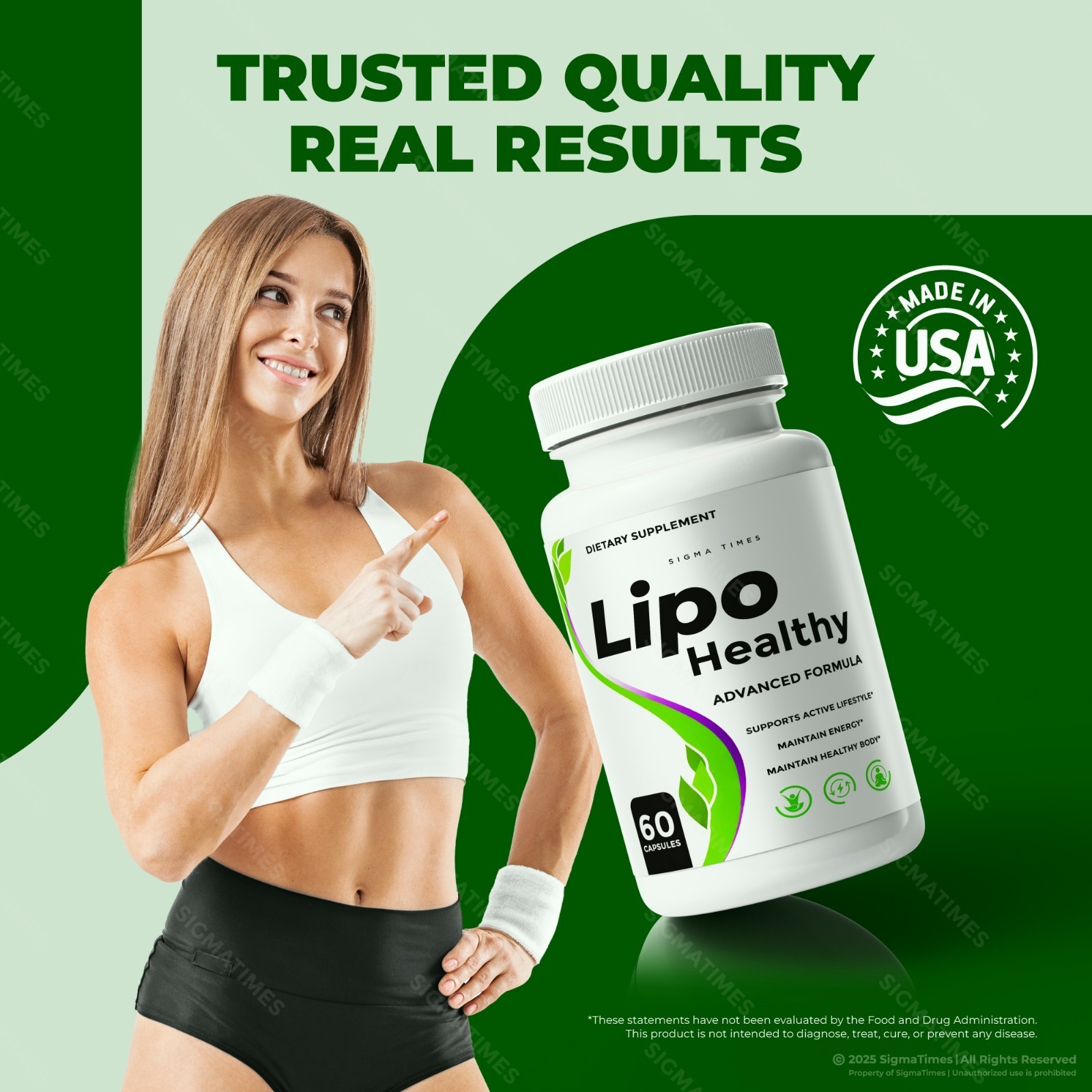 Lipo Healthy Capsules – Natural Detox, Energy & Metabolism Wellness 60ct