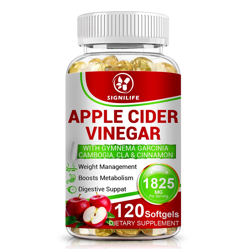 Weight Loss Apple Cider Vinegar w Garcinia Pills ACV & CLA Fat Burner 120 Ct-