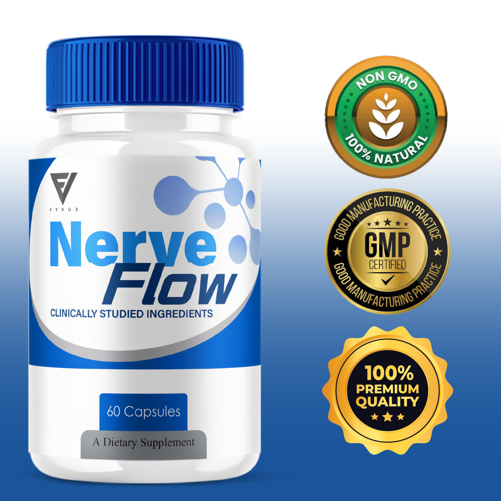 (2 Pack) Nerve Flow Nerve Support Supplement, NerveFlow Advanced (120 Capsules)