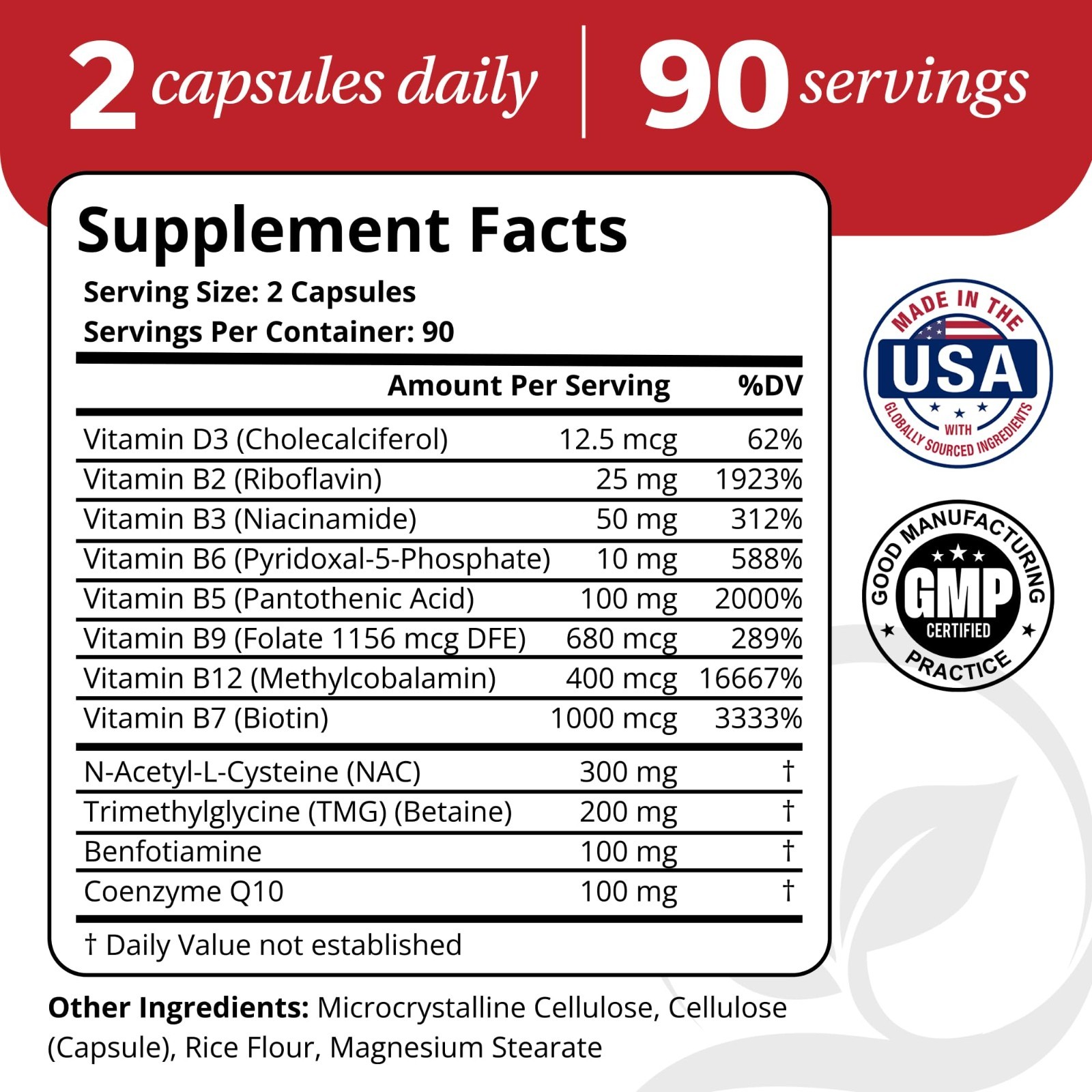 Circulation & Blood Flow Support – CoQ10, Betaine, Benfotiamine, NAC, B-Complex