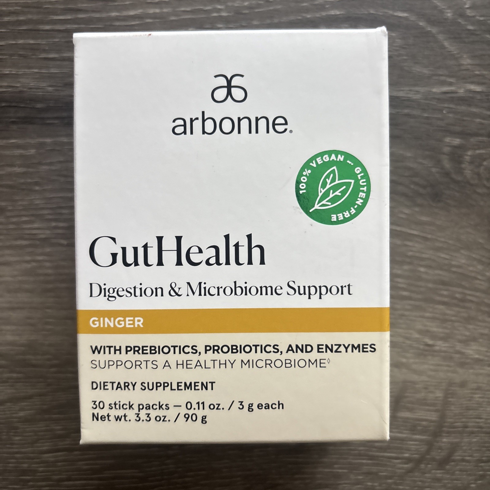 Arbonne GutHealth Digestion Microbiome Support Ginger 29 Sticks Exp 6/2026