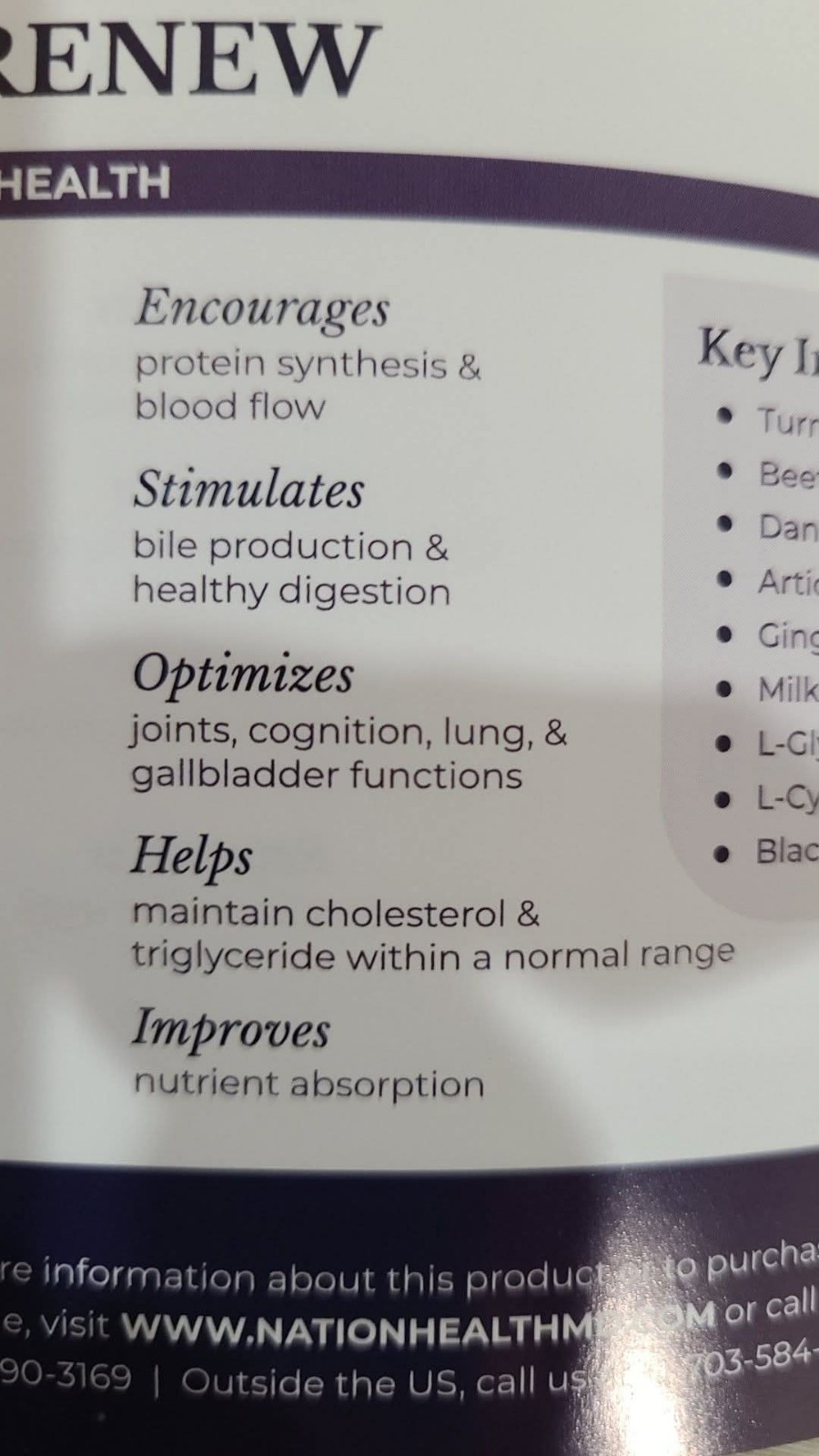 Nation Health MD LIVER RENEW Supports Liver Health – 60 Capsules – EXP 10/2026