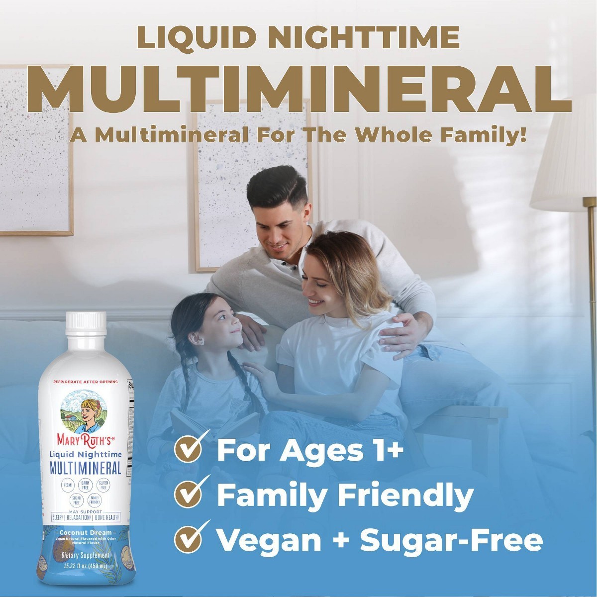 MaryRuth’s Liquid Nighttime Multimineral – Coconut – 15.22oz:1 Pack
