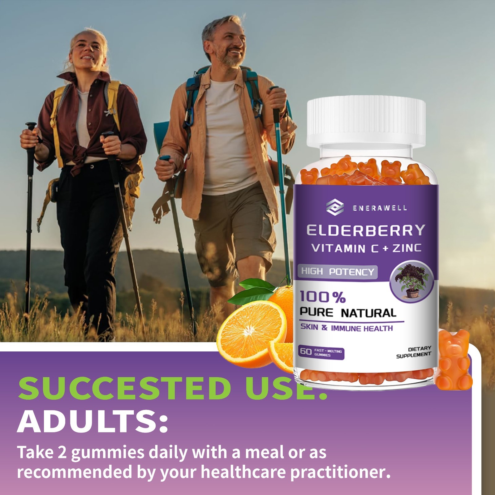 Vitamin C Gummies | 60/120 Gummies – Made With Natural Flavors | 02/07/2027