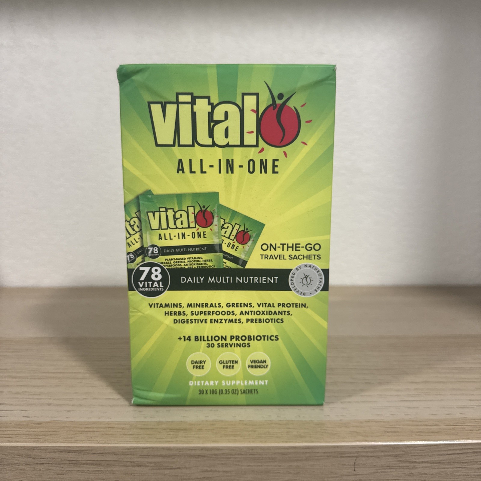 Vital All – In – One Daily Multi Nutrient On The Go Travel Sachets Exp 05/2027