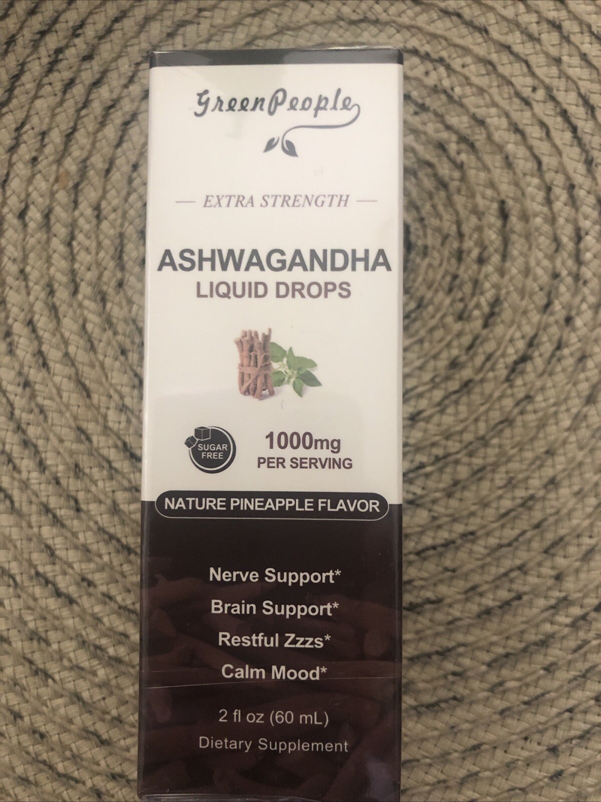 Ashwagandha /Liquid Drops/ Nature Pineapple Flavor /2fl. Oz./ Best By 01/2026