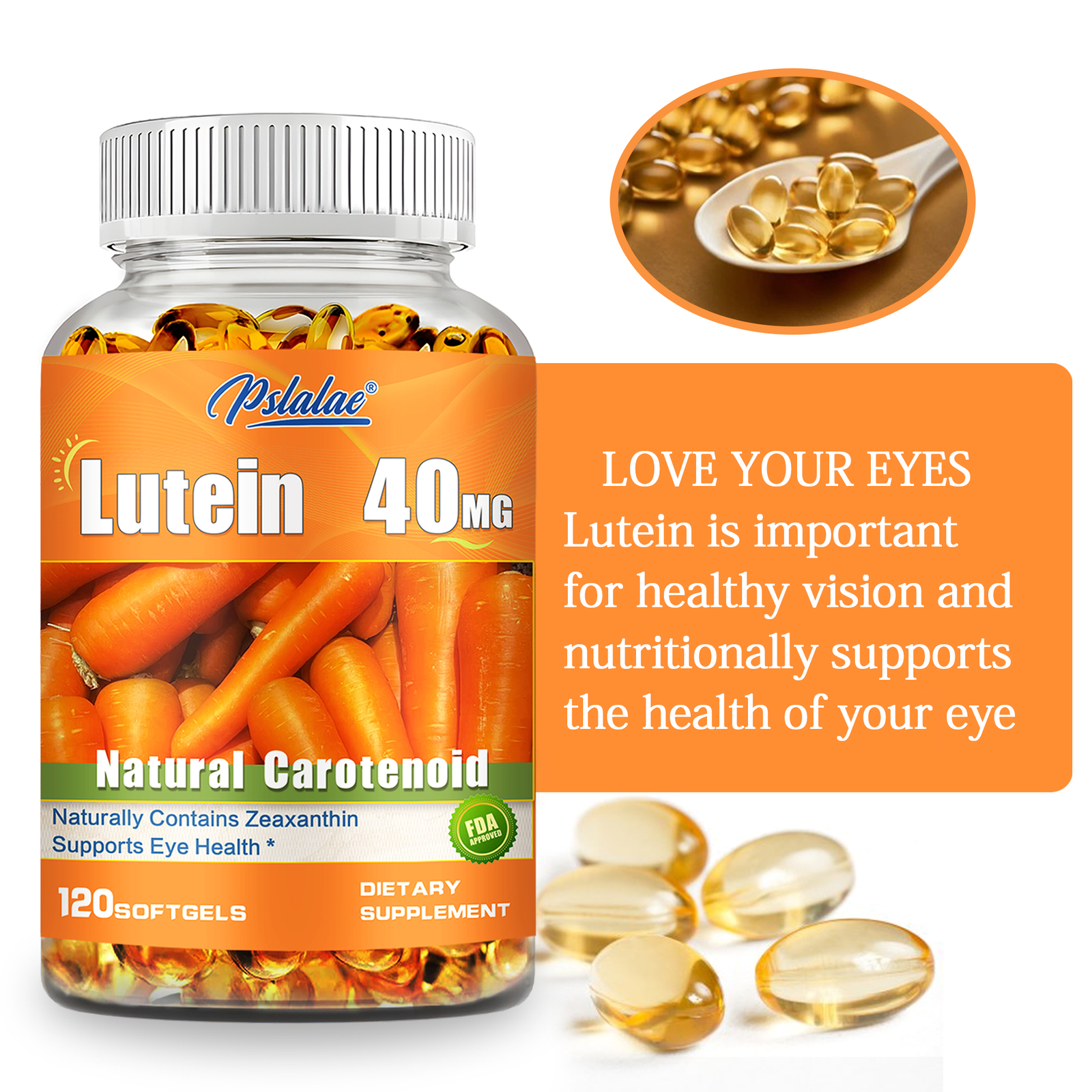 Lutein 40mg – with Zeaxanthin-Eye Health and Visual Function,Relieve Eye Fatigue