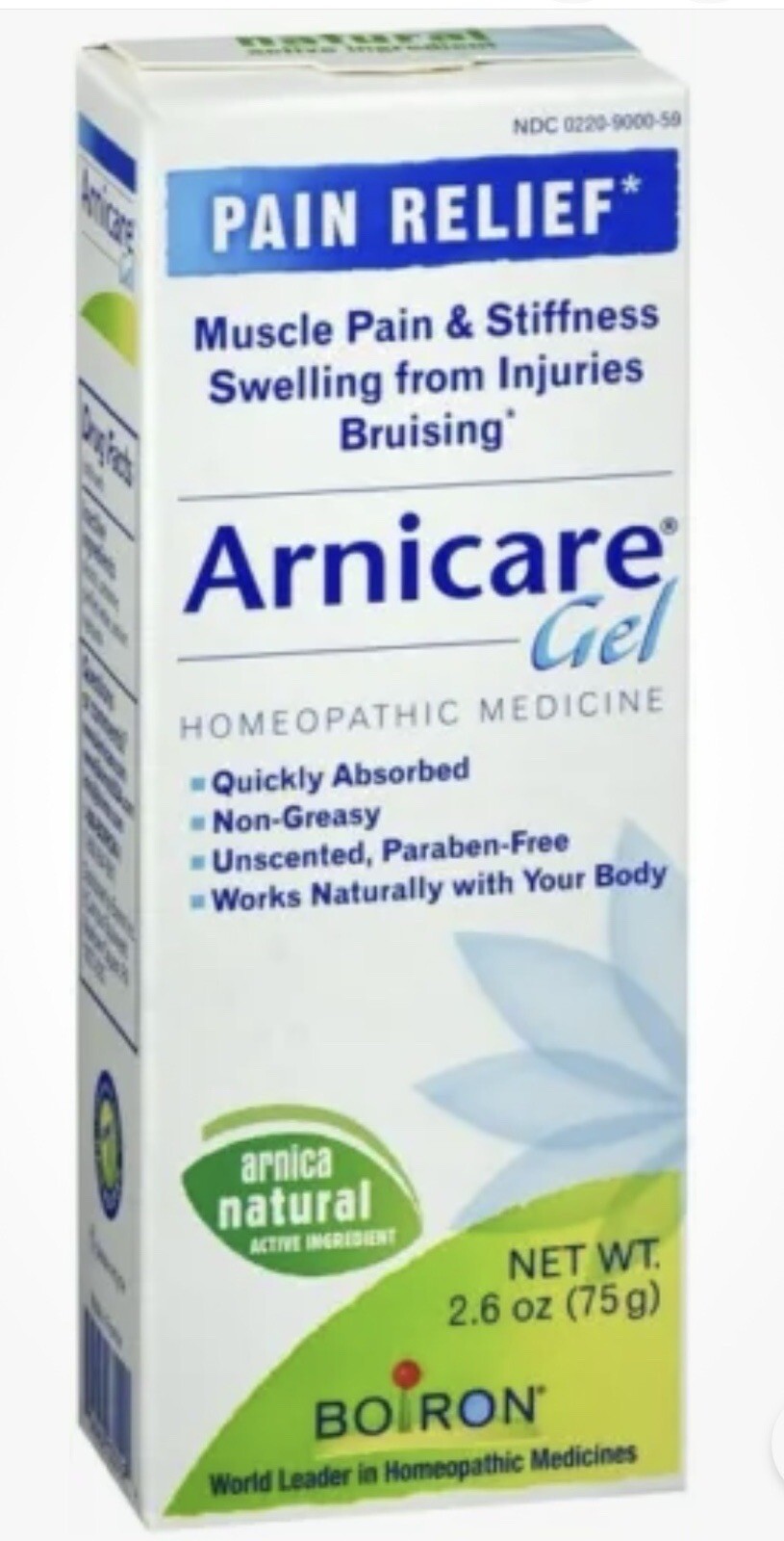 Boiron Arnicare Gel, 2.6 Ounce, Topical Gel for Muscle Pain, Swelling, Stiffness
