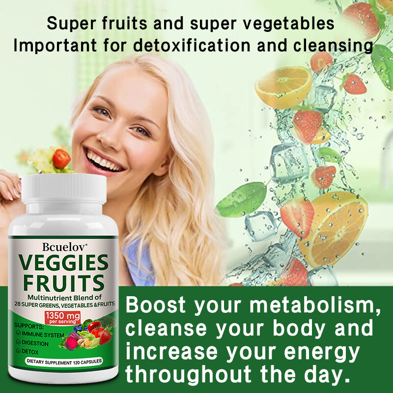 120Pcs Fruits and Veggies Supplement Balance of Daily Nature Fruits & Vegetables
