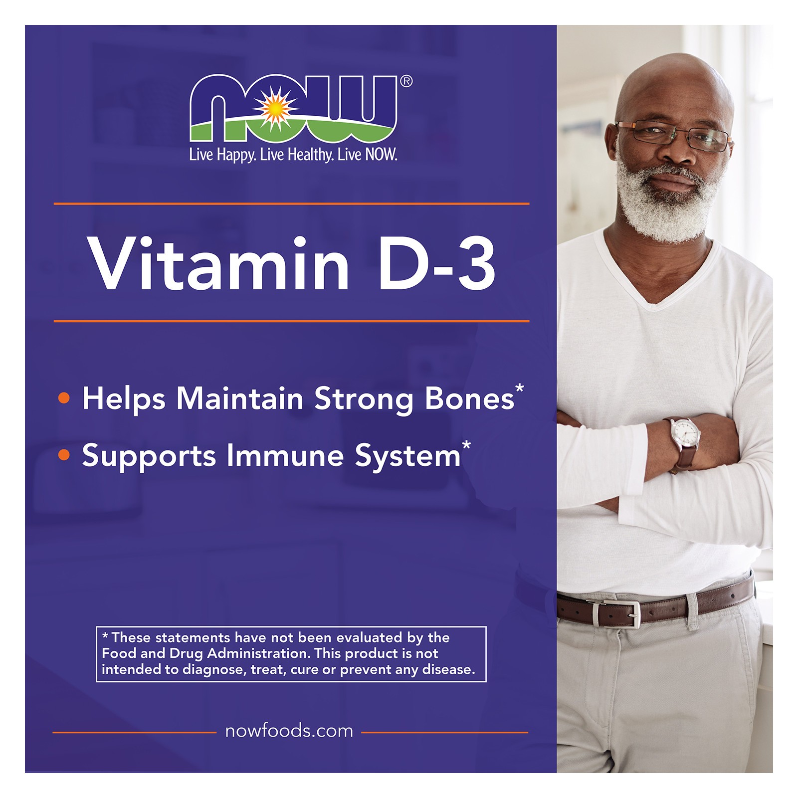 Now Foods Vitamin D-3 5 000 IU 240 Softgels GMP Quality Assured, Kosher