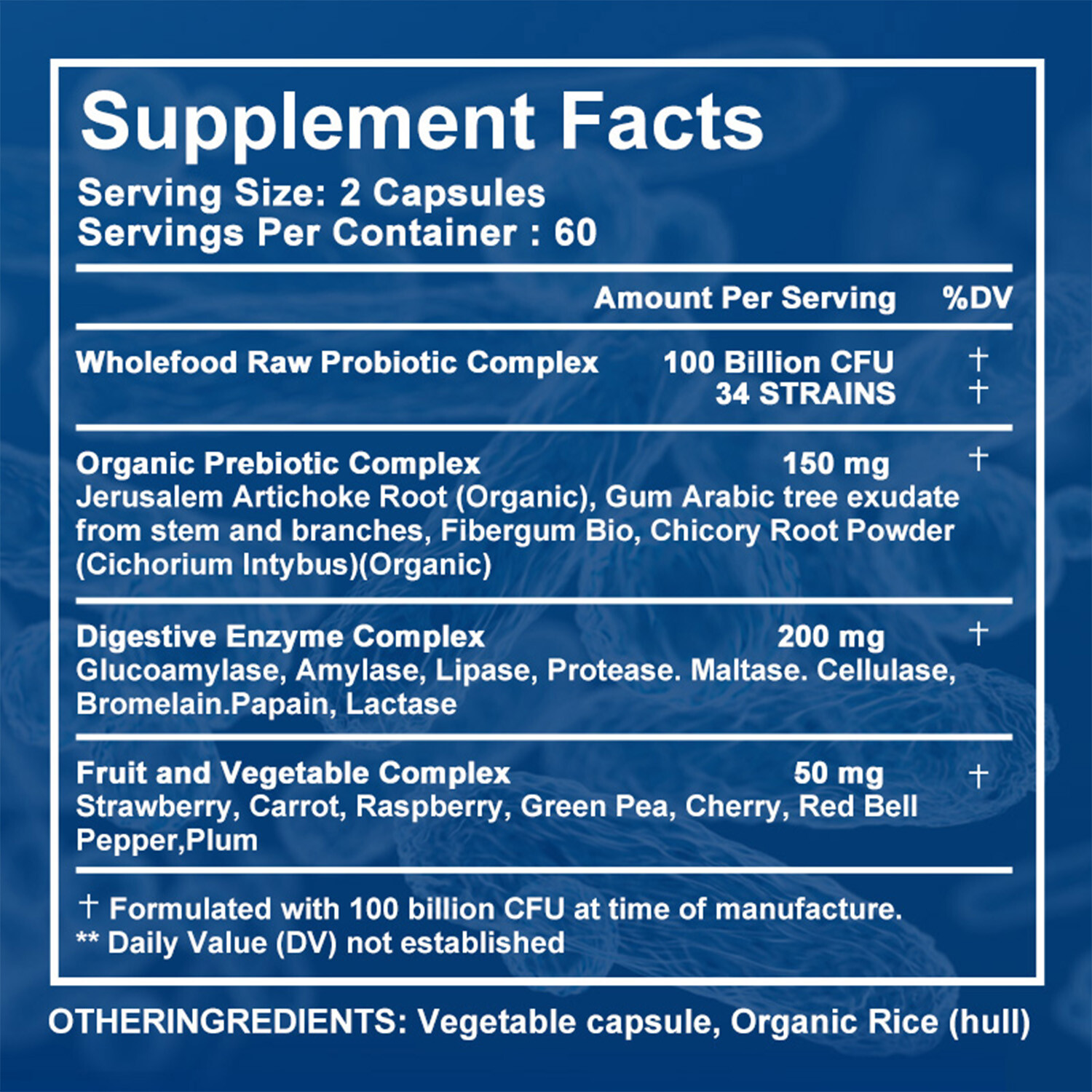 Probiotics – Prebiotic, Digestive Enzyme -Constipation Relief, Digestive Support