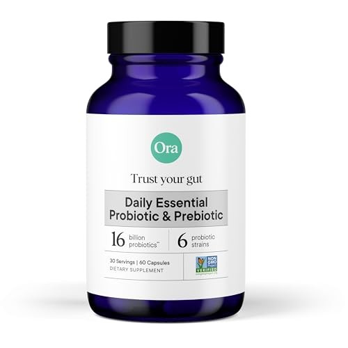 Ora Organic Vegan Probiotic and Prebiotic Capsules | 16 Billion Probiotics +
